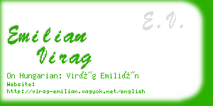 emilian virag business card
